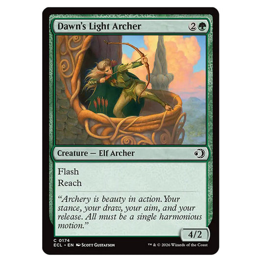 Dawn's Light Archer 0174 card from the Magic The Gathering set Lorwyn Eclipsed