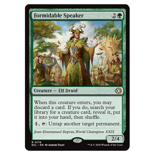 Formidable Speaker 0176 card from the Magic The Gathering set Lorwyn Eclipsed