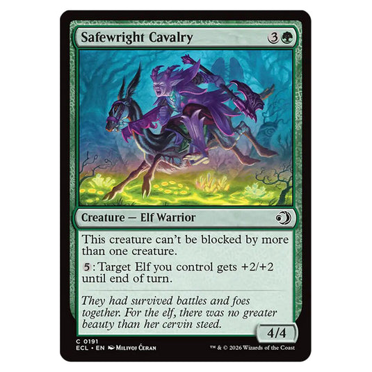 Safewright Cavalry 0191 card from the Magic The Gathering set Lorwyn Eclipsed