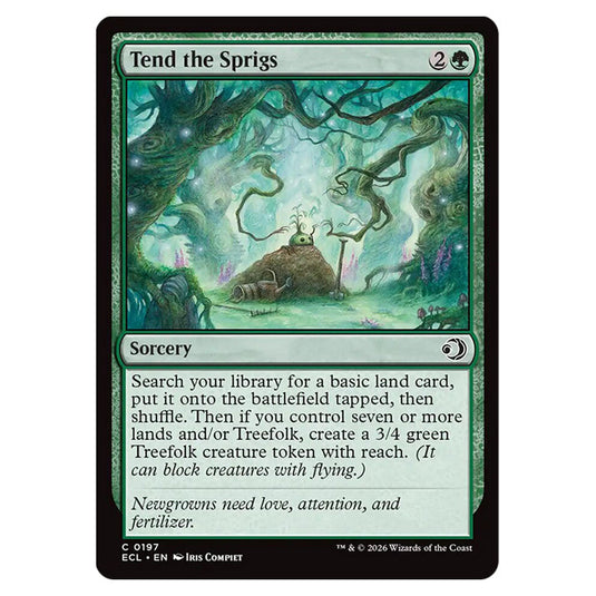 Tend the Sprigs 0197 card from the Magic The Gathering set Lorwyn Eclipsed