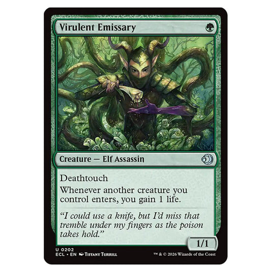 Virulent Emissary 0202 card from the Magic The Gathering set Lorwyn Eclipsed