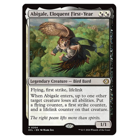 Abigale, Eloquent First-Year 0204 card from the Magic The Gathering set Lorwyn Eclipsed
