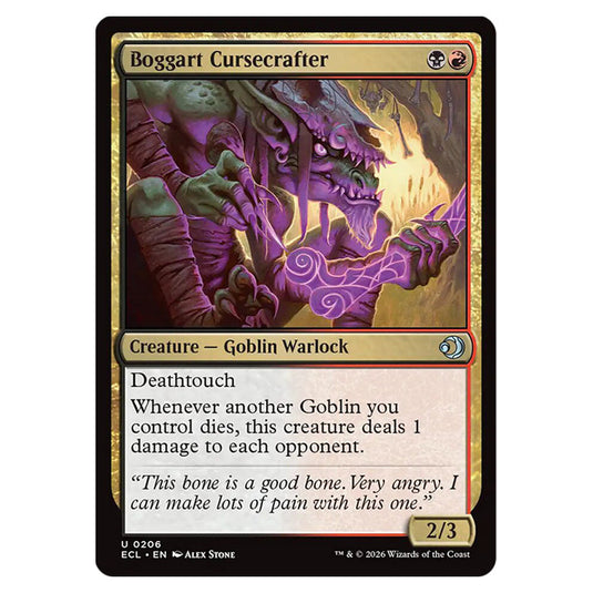 Boggart Cursecrafter 0206 card from the Magic The Gathering set Lorwyn Eclipsed