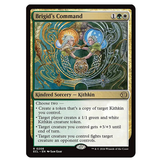 Brigid's Command 0208 card from the Magic The Gathering set Lorwyn Eclipsed