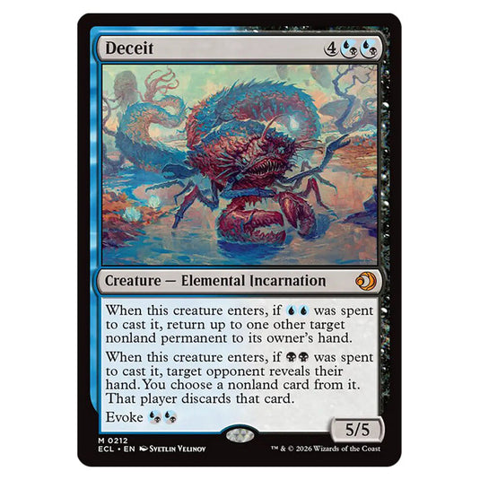 Deceit 0212 card from the Magic The Gathering set Lorwyn Eclipsed
