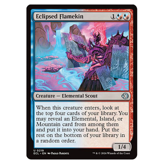 Eclipsed Flamekin 0219 card from the Magic The Gathering set Lorwyn Eclipsed