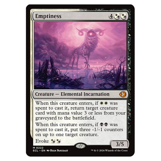 Emptiness 0222 card from the Magic The Gathering set Lorwyn Eclipsed