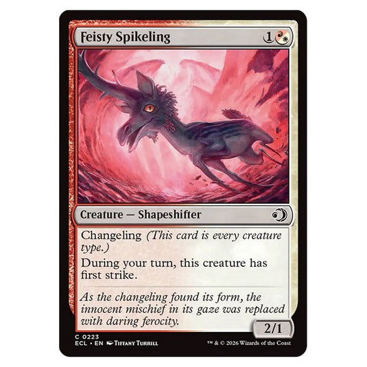 Feisty Spikeling 0223 card from the Magic The Gathering set Lorwyn Eclipsed