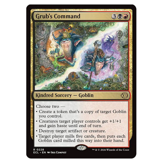 Grub's Command 0228 card from the Magic The Gathering set Lorwyn Eclipsed