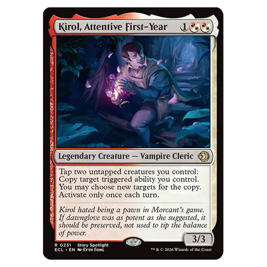 Kirol, Attentive First-Year 0231 card from the Magic The Gathering set Lorwyn Eclipsed