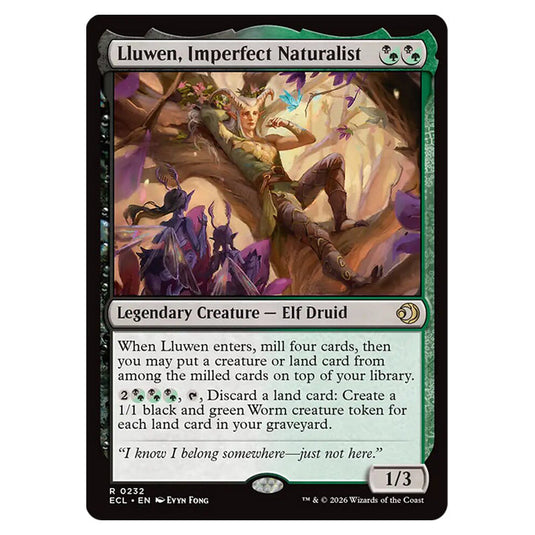 Lluwen, Imperfect Naturalist 0232 card from the Magic The Gathering set Lorwyn Eclipsed