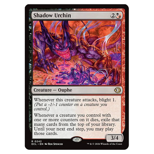 Shadow Urchin 0242 card from the Magic The Gathering set Lorwyn Eclipsed
