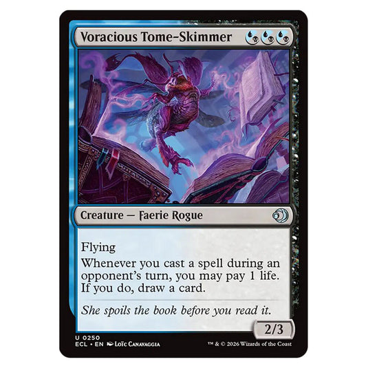 Voracious Tome-Skimmer 0250 card from the Magic The Gathering set Lorwyn Eclipsed