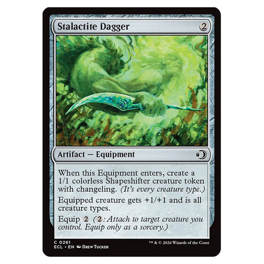 Stalactite Dagger 0261 card from the Magic The Gathering set Lorwyn Eclipsed