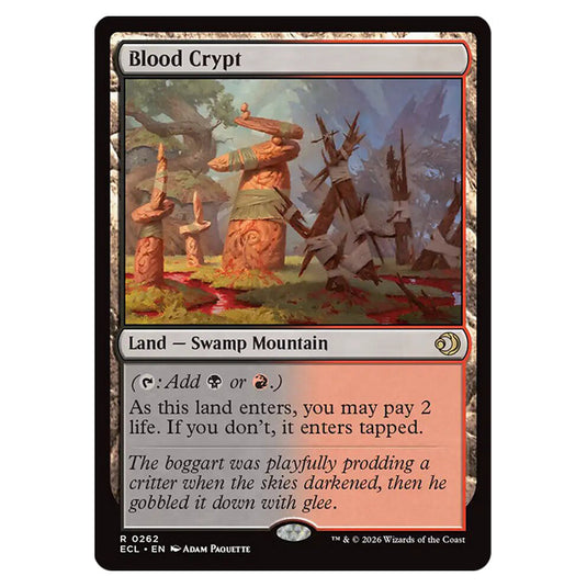 Blood Crypt 0262 card from the Magic The Gathering set Lorwyn Eclipsed
