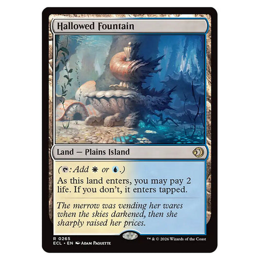 Hallowed Fountain 0265 card from the Magic The Gathering set Lorwyn Eclipsed
