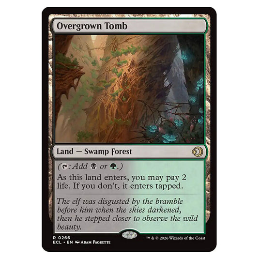 Overgrown Tomb 0266 card from the Magic The Gathering set Lorwyn Eclipsed