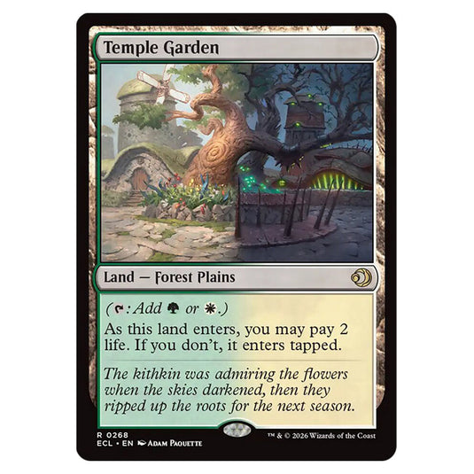 Temple Garden 0268 card from the Magic The Gathering set Lorwyn Eclipsed