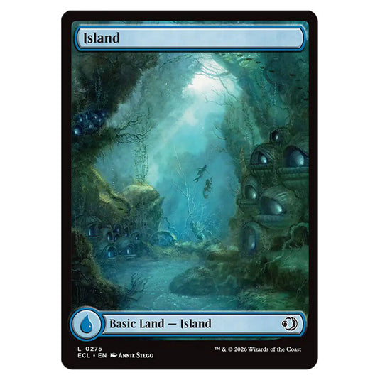 Island 0275 card from the Magic The Gathering set Lorwyn Eclipsed