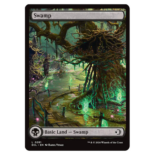 Swamp 0281 card from the Magic The Gathering set Lorwyn Eclipsed