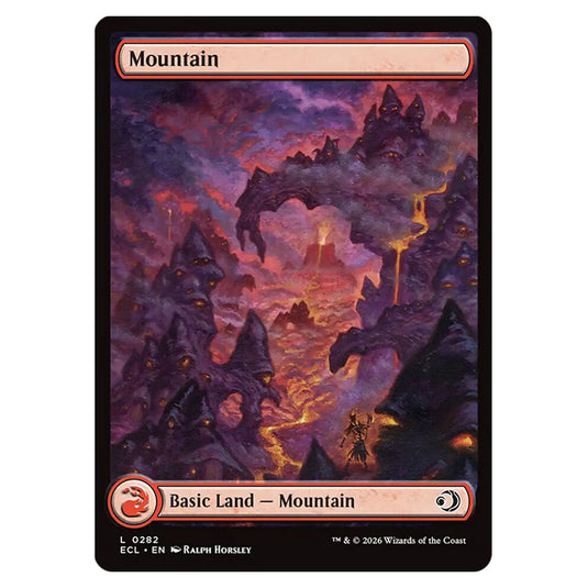 Mountain 0282 card from the Magic The Gathering set Lorwyn Eclipsed