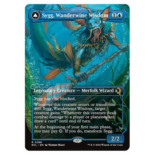 Sygg, Wanderwine Wisdom // Sygg, Wanderbrine Shield 0288 card from the Magic The Gathering set Lorwyn Eclipsed