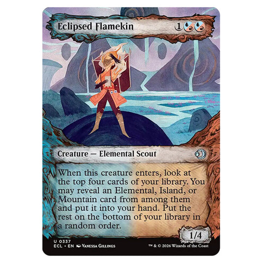 Eclipsed Flamekin 0337 card from the Magic The Gathering set Lorwyn Eclipsed