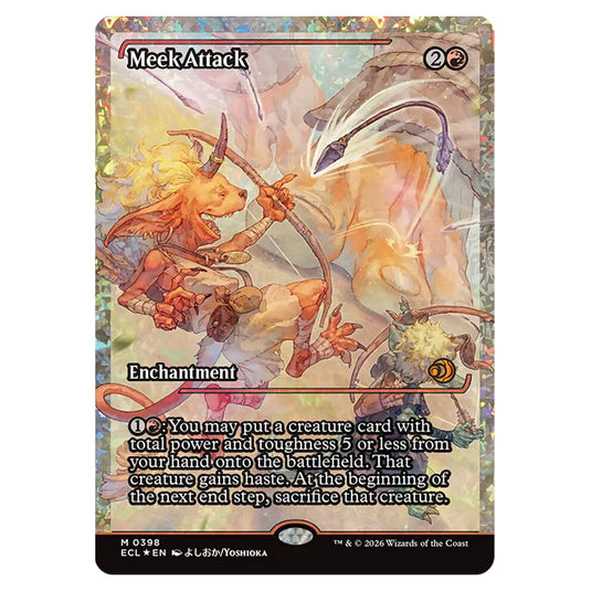 Meek Attack 0398 card from the Magic The Gathering set Lorwyn Eclipsed