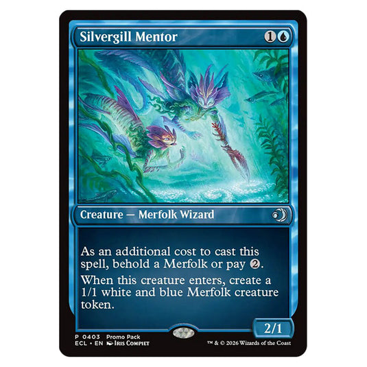 Silvergill Mentor 0403 card from the Magic The Gathering set Lorwyn Eclipsed