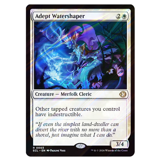 Adept Watershaper 0003 card from the Magic The Gathering set Lorwyn Eclipsed