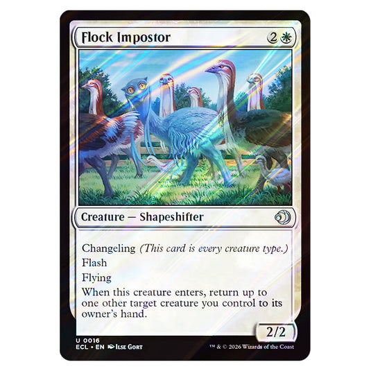 Flock Impostor 0016 card from the Magic The Gathering set Lorwyn Eclipsed