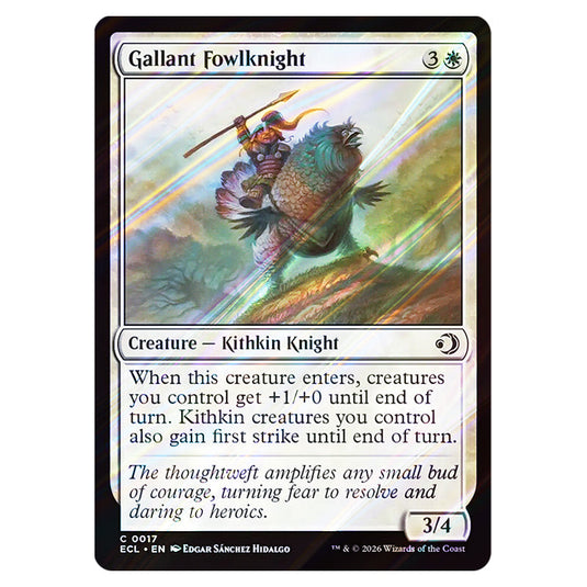 Gallant Fowlknight 0017 card from the Magic The Gathering set Lorwyn Eclipsed