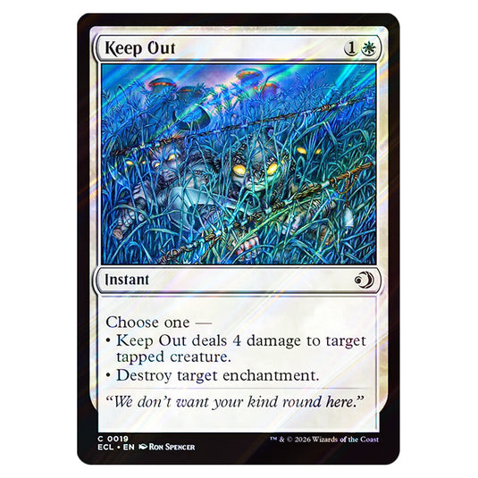 Keep Out 0019 card from the Magic The Gathering set Lorwyn Eclipsed