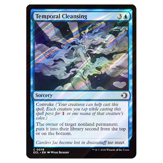 Temporal Cleansing 0078 card from the Magic The Gathering set Lorwyn Eclipsed