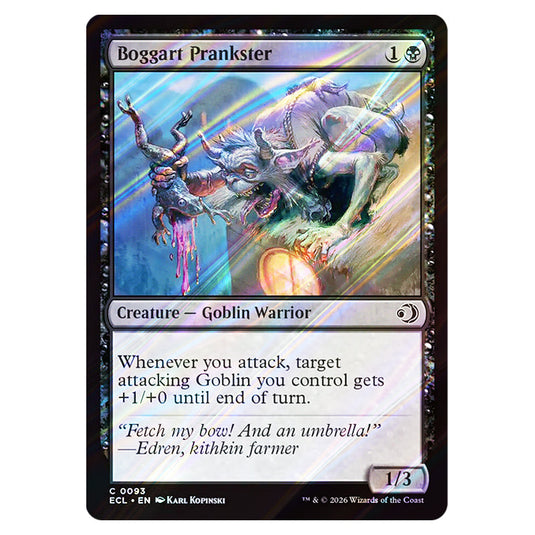 Boggart Prankster 0093 card from the Magic The Gathering set Lorwyn Eclipsed