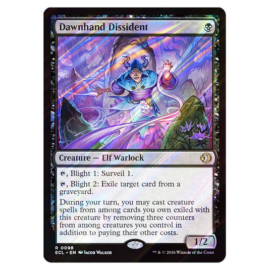 Dawnhand Dissident 0098 card from the Magic The Gathering set Lorwyn Eclipsed