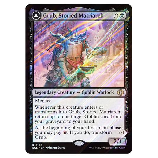Grub, Storied Matriarch // Grub, Notorious Auntie 0105 card from the Magic The Gathering set Lorwyn Eclipsed