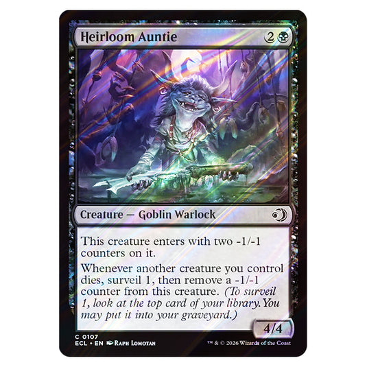 Heirloom Auntie 0107 card from the Magic The Gathering set Lorwyn Eclipsed