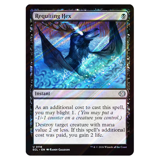 Requiting Hex 0116 card from the Magic The Gathering set Lorwyn Eclipsed