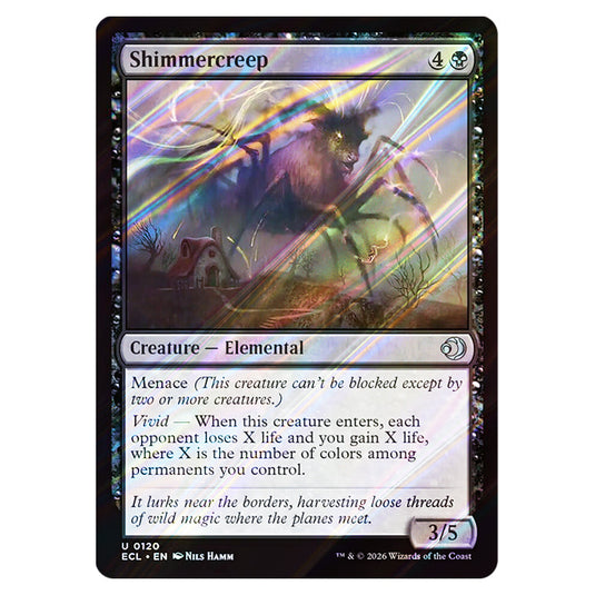 Shimmercreep 0120 card from the Magic The Gathering set Lorwyn Eclipsed