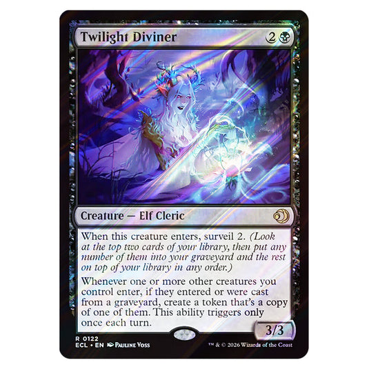 Twilight Diviner 0122 card from the Magic The Gathering set Lorwyn Eclipsed