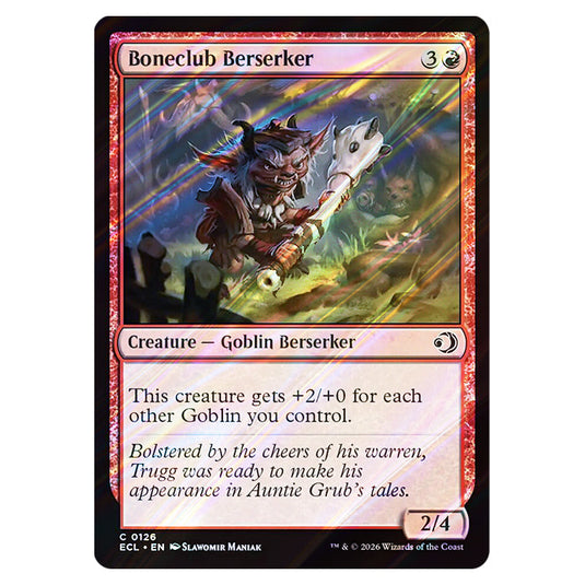 Boneclub Berserker 0126 card from the Magic The Gathering set Lorwyn Eclipsed