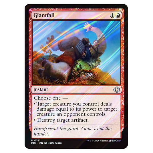 Giantfall 0141 card from the Magic The Gathering set Lorwyn Eclipsed