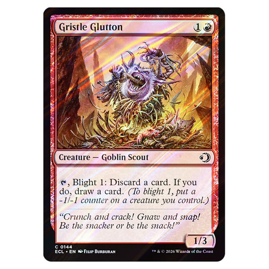 Gristle Glutton 0144 card from the Magic The Gathering set Lorwyn Eclipsed