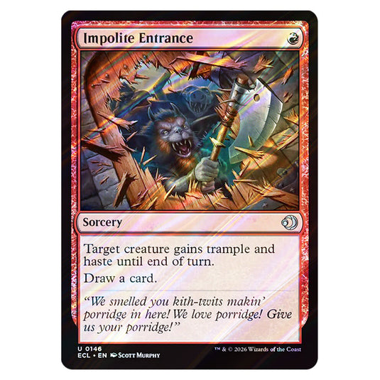 Impolite Entrance 0146 card from the Magic The Gathering set Lorwyn Eclipsed