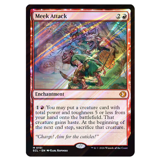 Meek Attack 0151 card from the Magic The Gathering set Lorwyn Eclipsed
