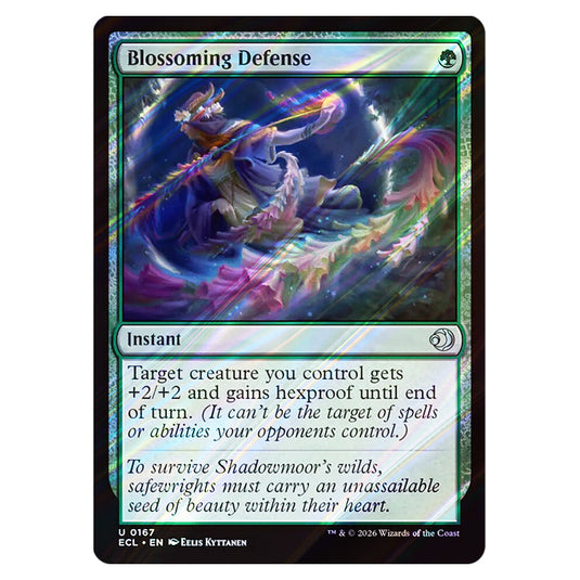 Blossoming Defense 0167 card from the Magic The Gathering set Lorwyn Eclipsed