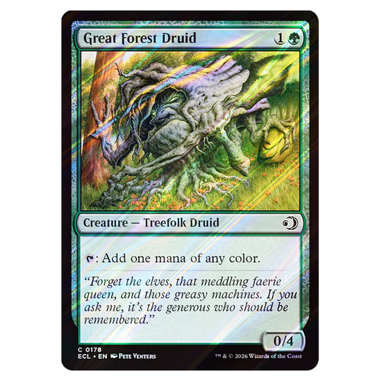 Great Forest Druid 0178 card from the Magic The Gathering set Lorwyn Eclipsed