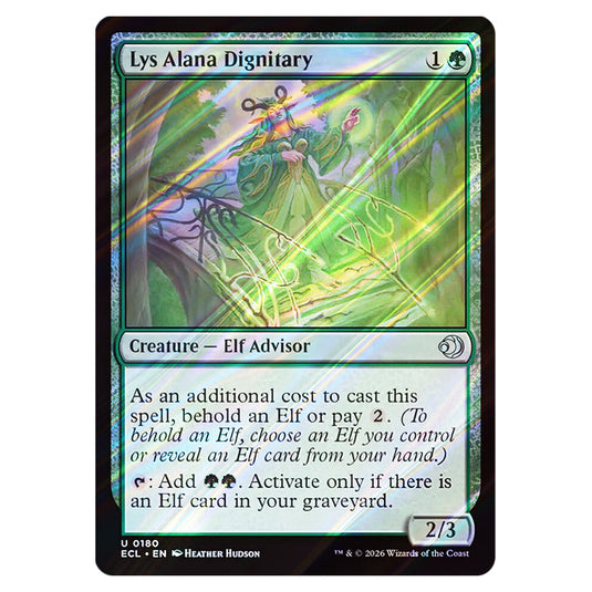 Lys Alana Dignitary 0180 card from the Magic The Gathering set Lorwyn Eclipsed