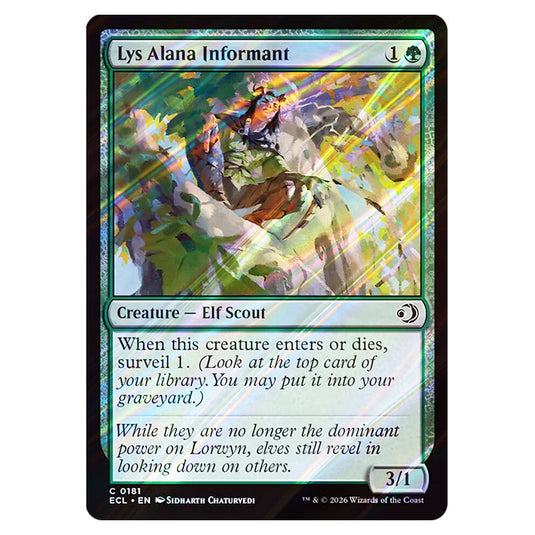 Lys Alana Informant 0181 card from the Magic The Gathering set Lorwyn Eclipsed